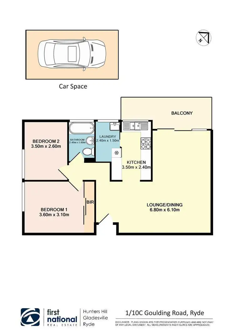 Floorplan of Homely apartment listing, 1/10C Goulding Road, Ryde NSW 2112
