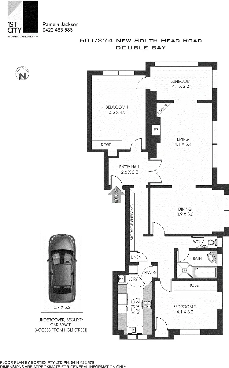 Floorplan of Homely apartment listing, 601/274 New South Head Road, Double Bay NSW 2028