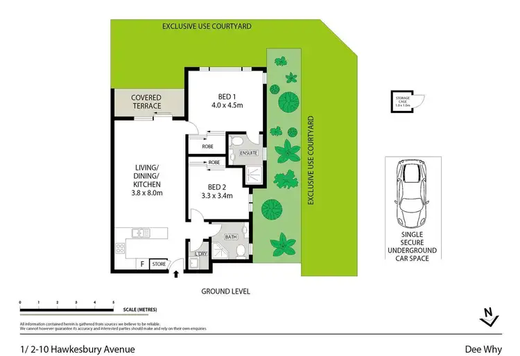 Floorplan of Homely unit listing, 1/2-10 Hawkesbury Avenue, Dee Why NSW 2099
