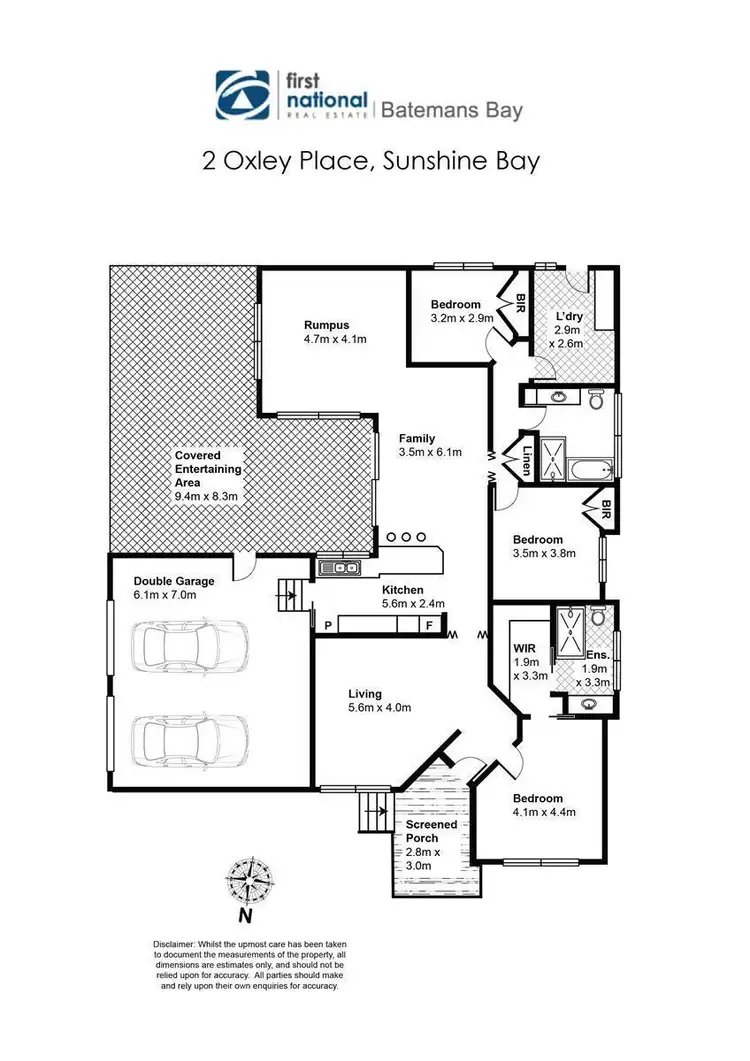 Floorplan of Homely house listing, 2 Oxley Place, Sunshine Bay NSW 2536