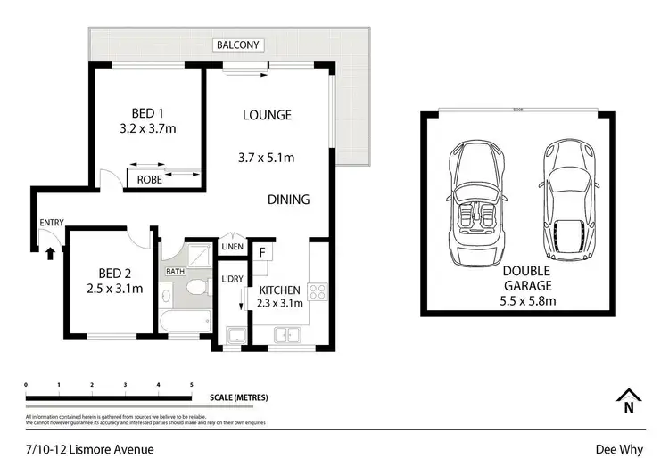 Floorplan of Homely unit listing, 7/10-12 Lismore Avenue, Dee Why NSW 2099