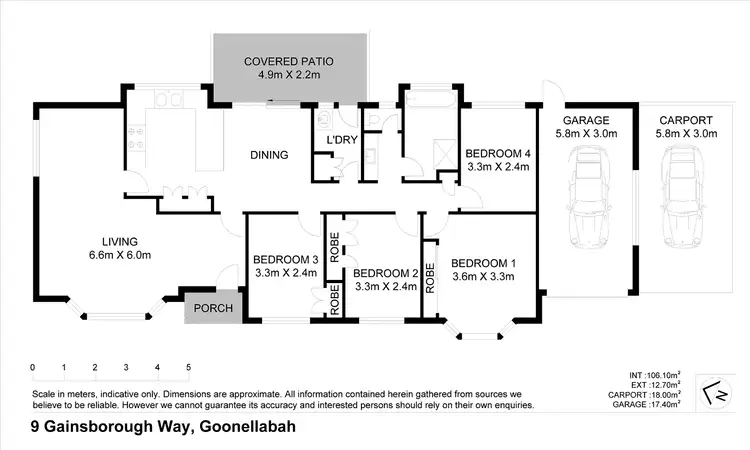 Floorplan of Homely house listing, 9 Gainsborough Way, Goonellabah NSW 2480
