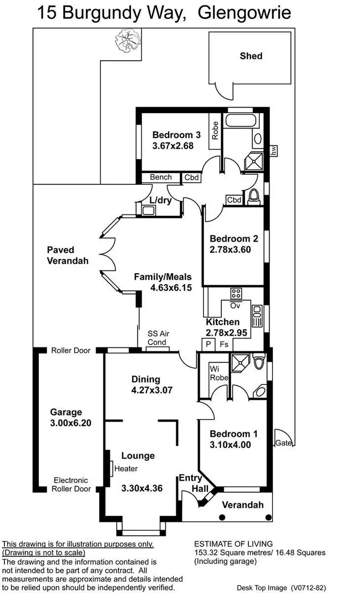 Floorplan of Homely house listing, 15 Burgundy Way, Glengowrie SA 5044