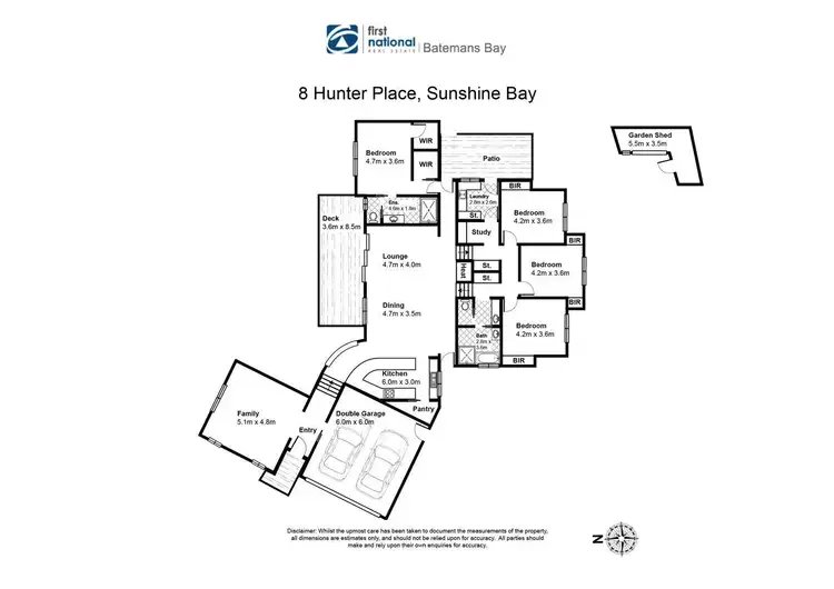 Floorplan of Homely house listing, 8 Hunter Place, Sunshine Bay NSW 2536