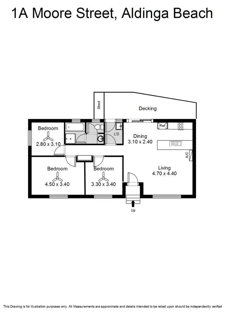 Floorplan of Homely house listing, 1a Moore Street, Aldinga Beach SA 5173
