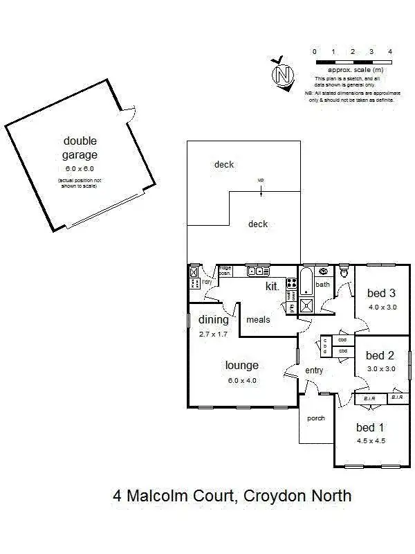 Floorplan of Homely house listing, 4 Malcolm Court, Croydon North VIC 3136
