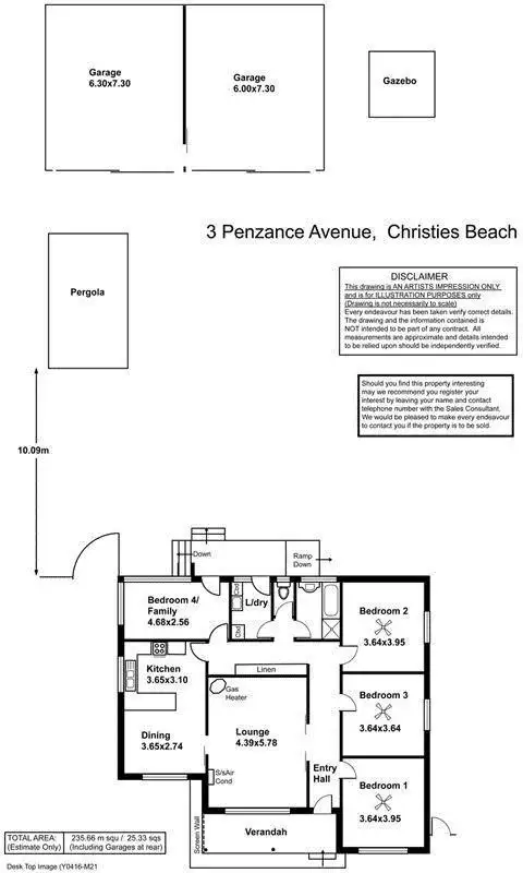 Floorplan of Homely house listing, 3 Penzance Avenue, Christies Beach SA 5165