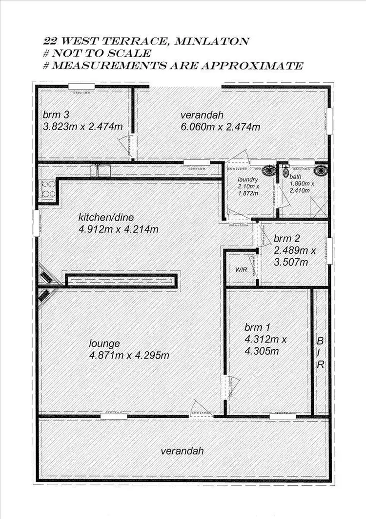 Floorplan of Homely house listing, 22 West Terrace, Minlaton SA 5575