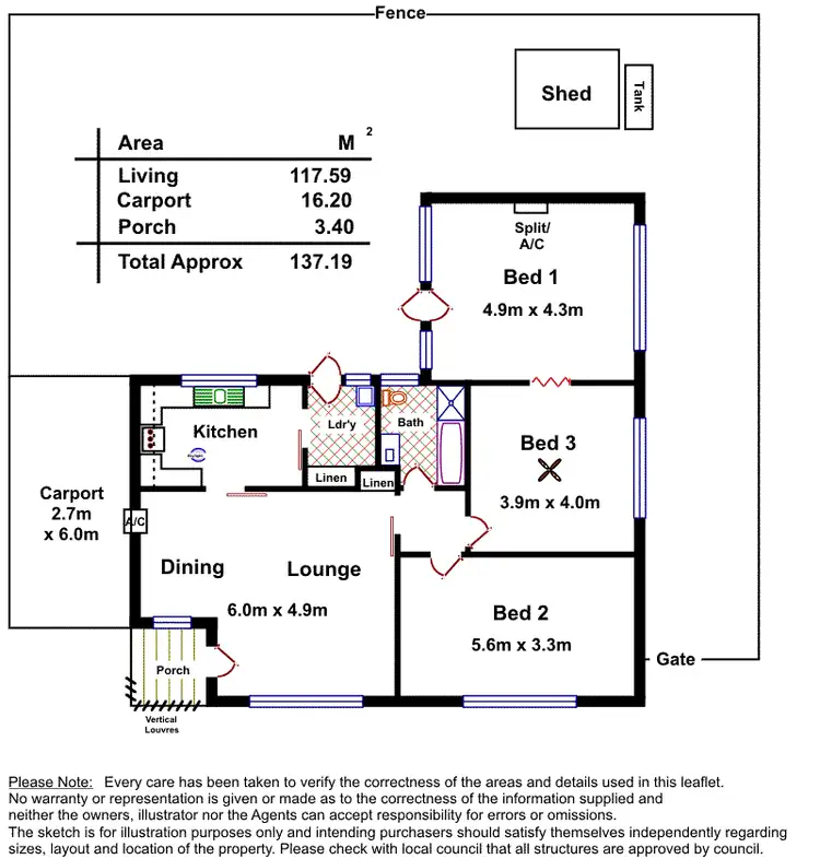 Floorplan of Homely house listing, 1C Hexham Avenue, Myrtle Bank SA 5064