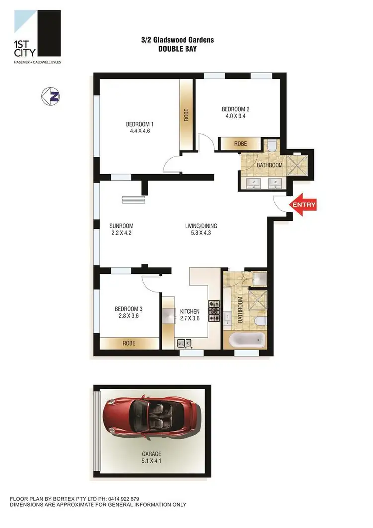 Floorplan of Homely apartment listing, 3/2 Gladswood Gardens, Double Bay NSW 2028