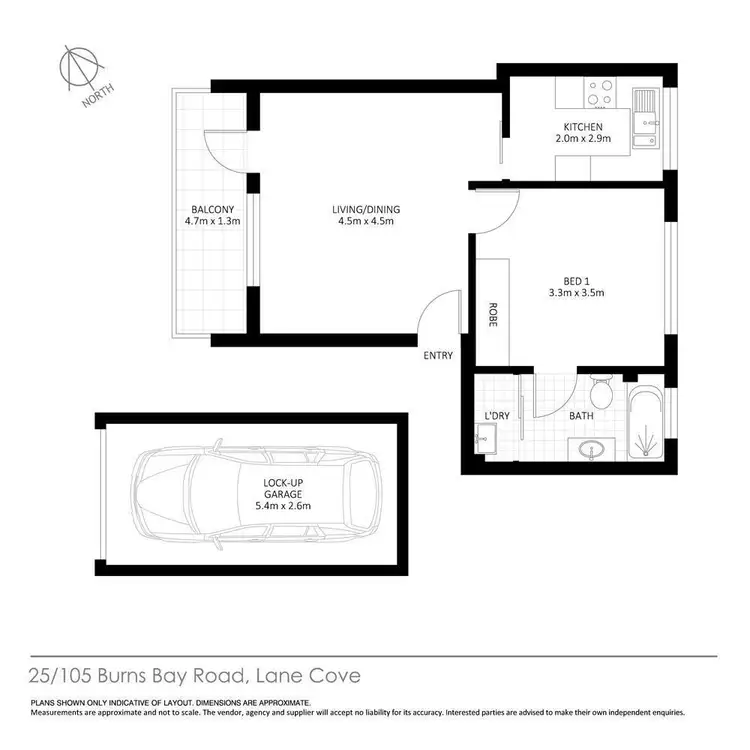 Floorplan of Homely apartment listing, 25/105 Burns Bay Road, Lane Cove NSW 2066