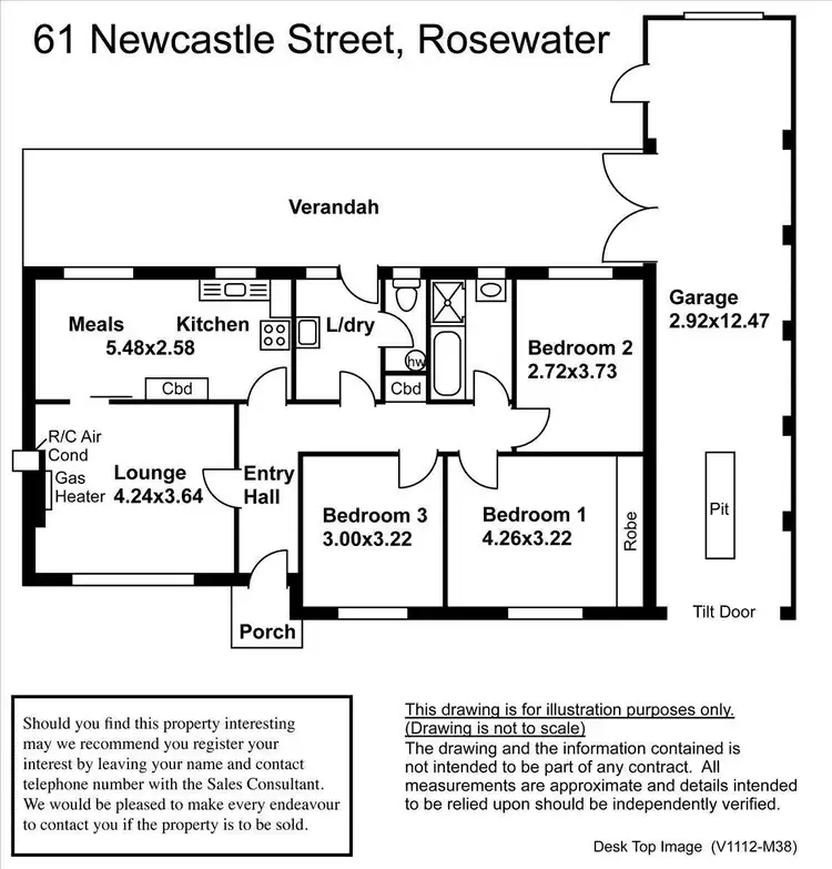 Floorplan of Homely house listing, 61 Newcastle Street, Rosewater SA 5013