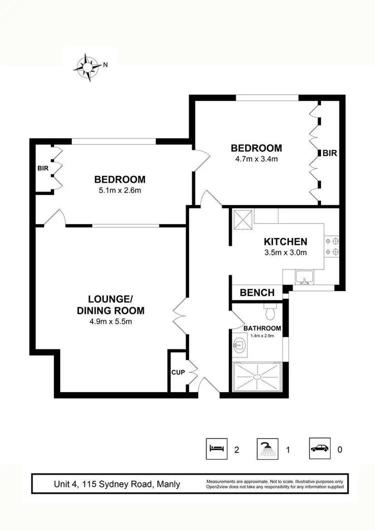 Floorplan of Homely apartment listing, 4/115 Sydney Road, Manly NSW 2095
