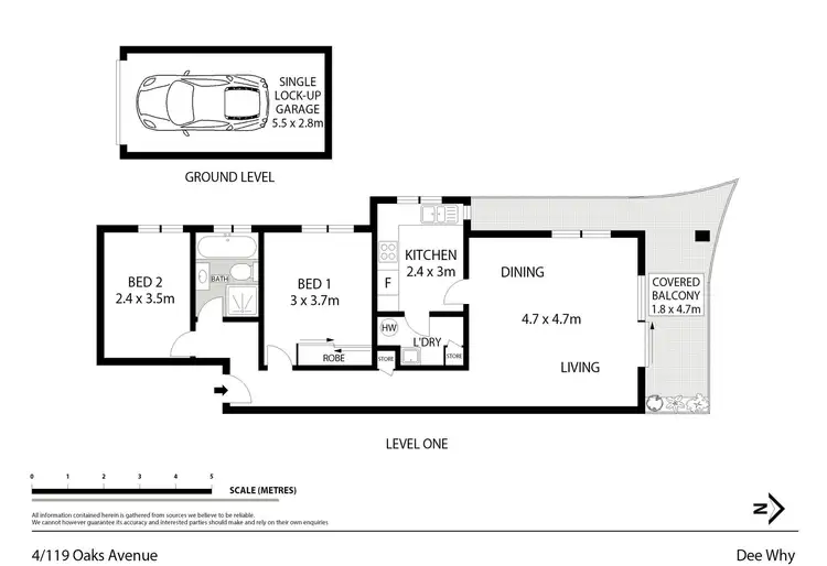 Floorplan of Homely unit listing, 4/119-123 Oaks Avenue, Dee Why NSW 2099