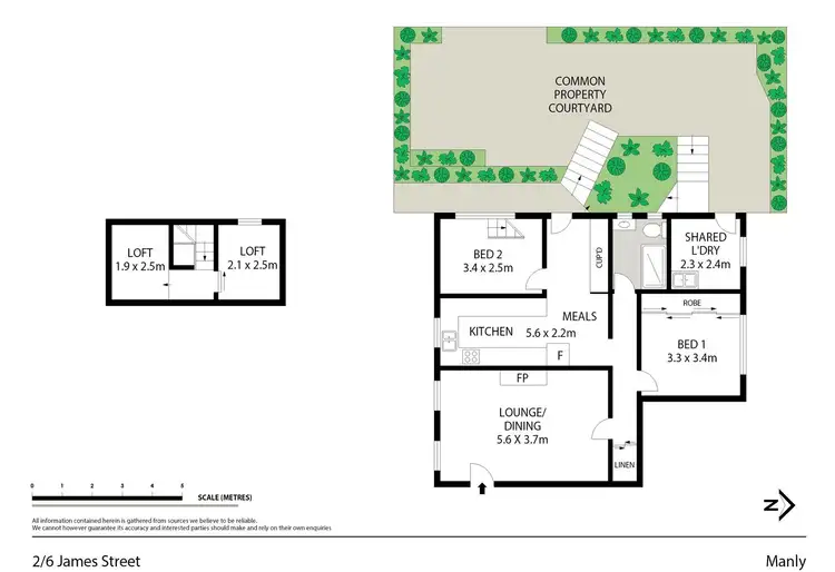 Floorplan of Homely unit listing, 2/6 James Street, Manly NSW 2095