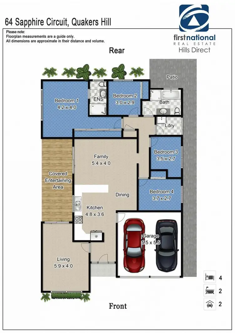 Floorplan of Homely house listing, 64 Sapphire Circuit, Quakers Hill NSW 2763