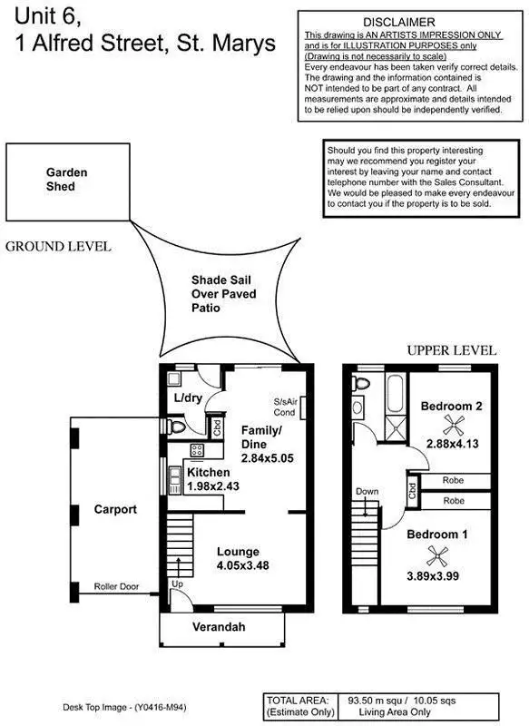 Floorplan of Homely unit listing, 6/1 Alfred Street, St Marys SA 5042