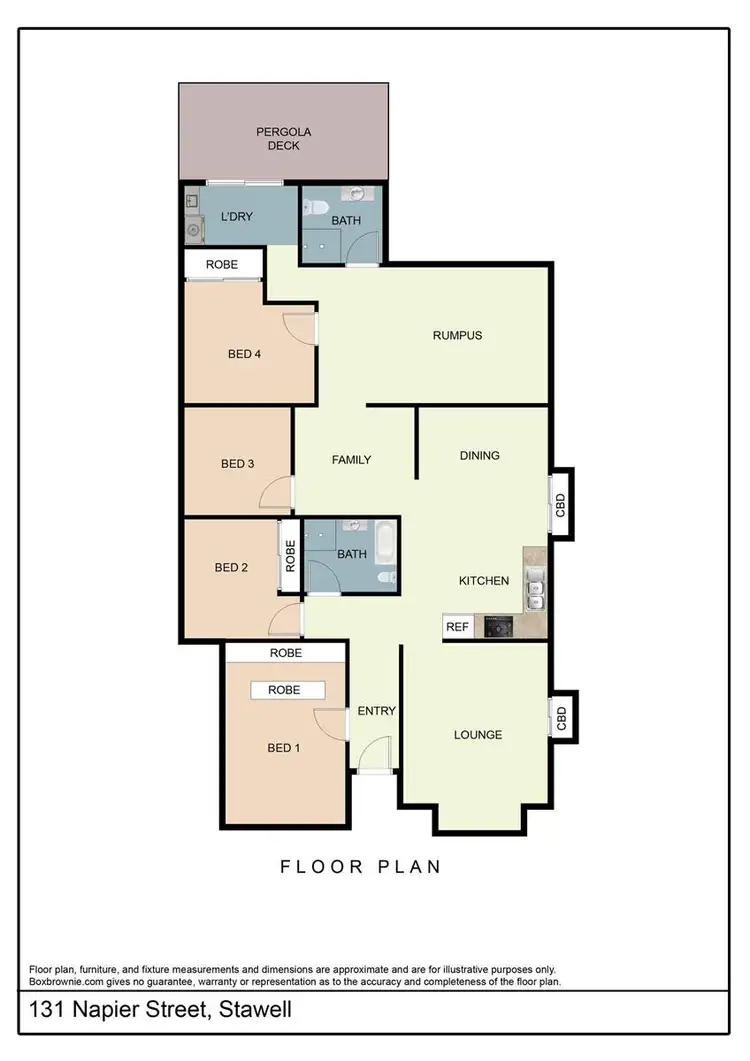 Floorplan of Homely house listing, 131 Napier Street, Stawell VIC 3380