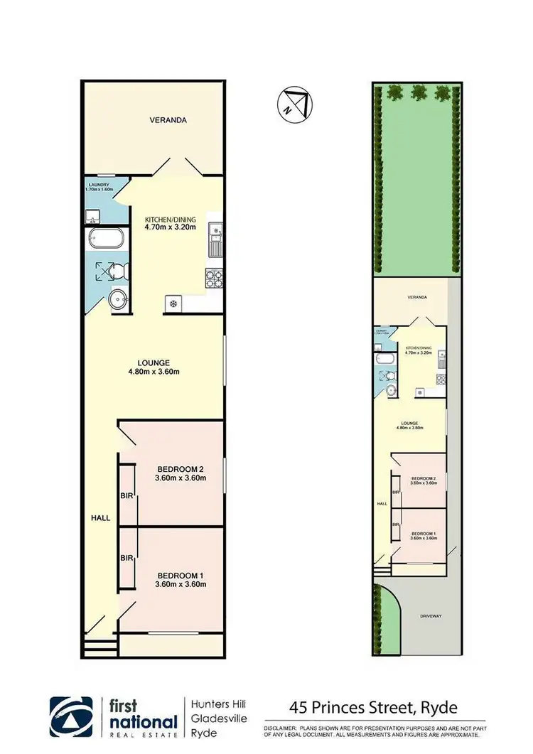 Floorplan of Homely semi-detached listing, 45 Princes Street, Ryde NSW 2112
