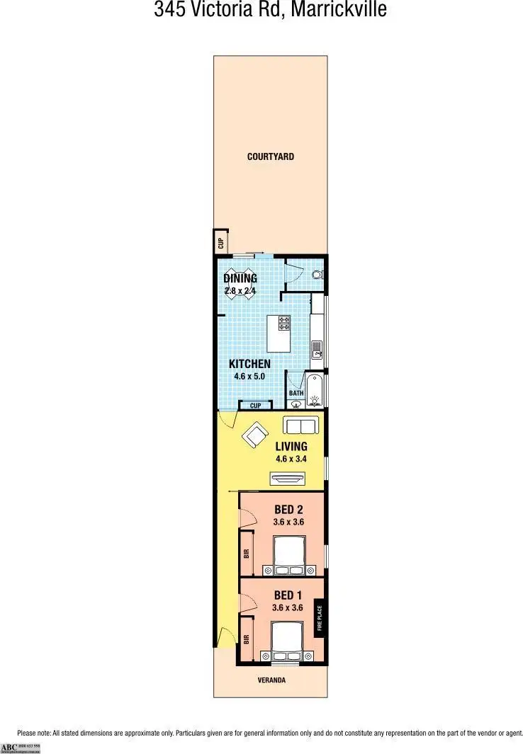 Floorplan of Homely house listing, 345 Victoria Road, Marrickville NSW 2204