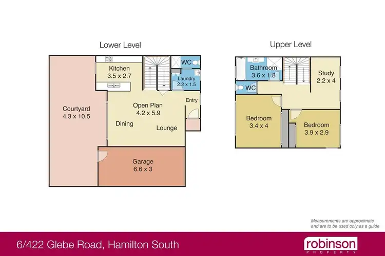 Floorplan of Homely townhouse listing, 6/422 Glebe Road, Hamilton South NSW 2303