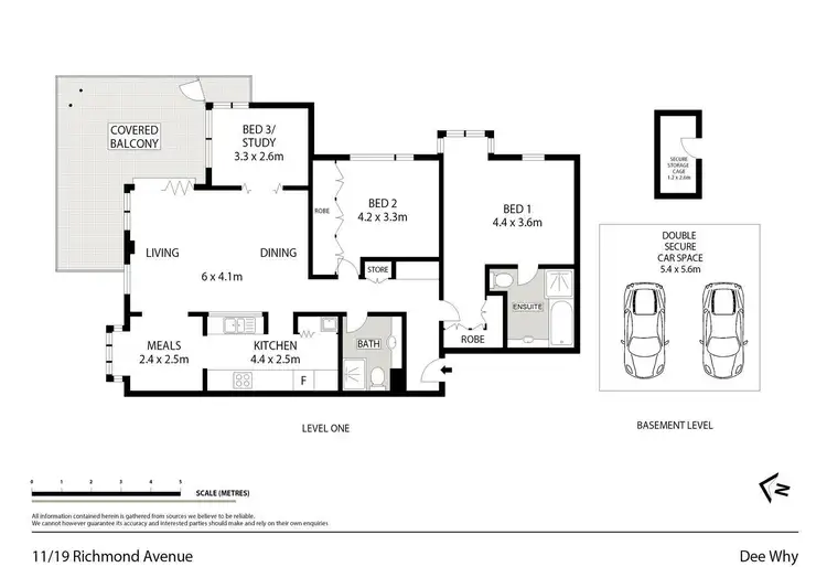Floorplan of Homely unit listing, 11/19-23 Richmond Avenue, Dee Why NSW 2099