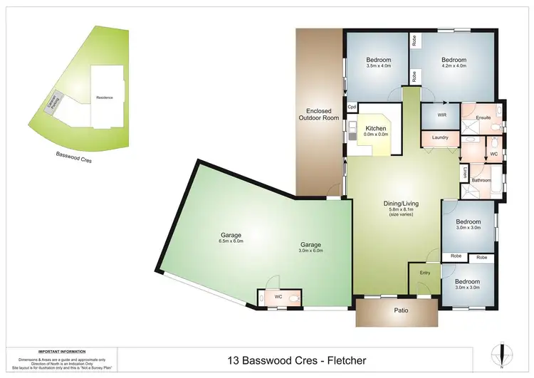 Floorplan of Homely house listing, 13 Basswood Crescent, Fletcher NSW 2287