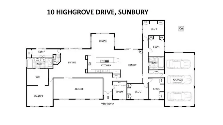Floorplan of Homely house listing, 10 Highgrove Drive, Sunbury VIC 3429