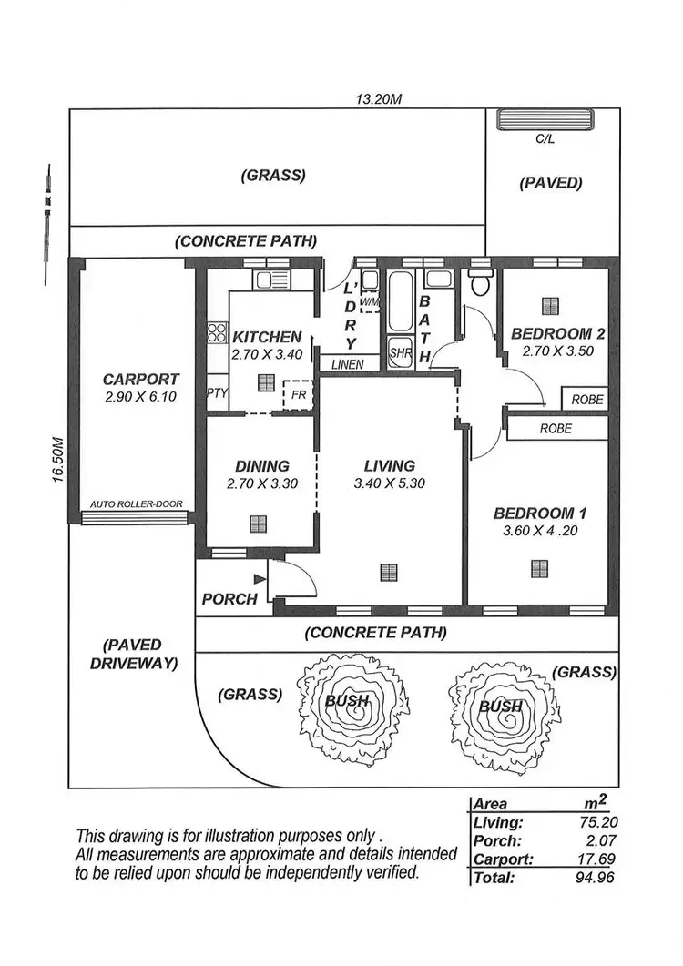 Floorplan of Homely unit listing, 2/20 Young Avenue, West Hindmarsh SA 5007