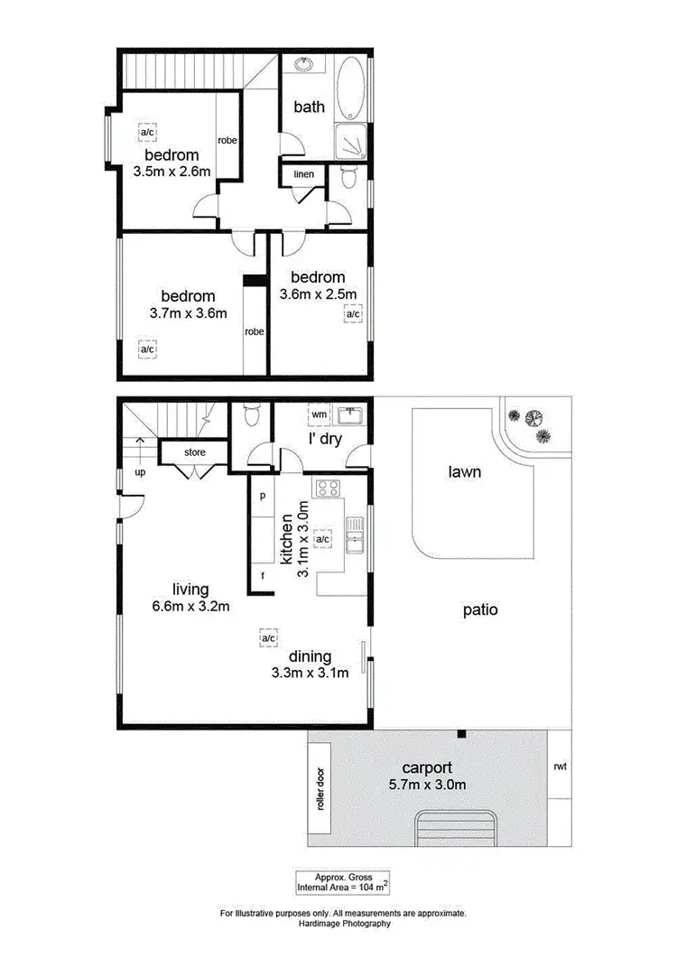 Floorplan of Homely unit listing, 3/8 Barry Road, Oaklands Park SA 5046