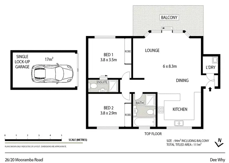 Floorplan of Homely unit listing, 26/20 Mooramba Road, Dee Why NSW 2099