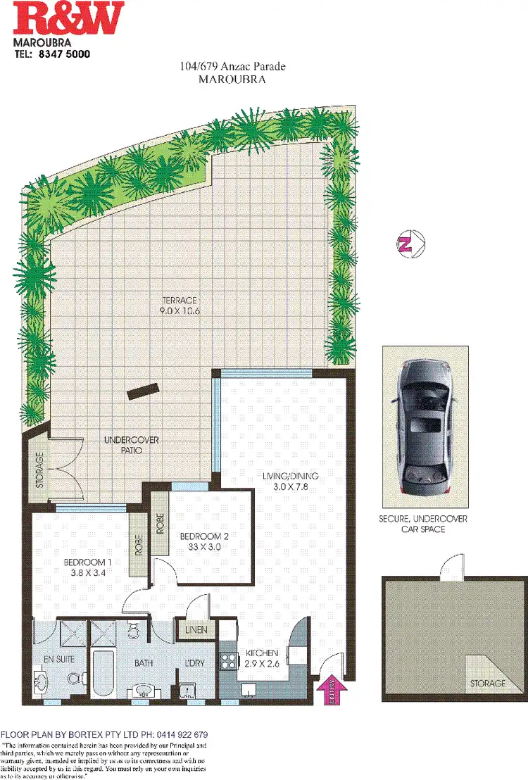 Floorplan of Homely apartment listing, 104/679 Anzac Parade, Maroubra NSW 2035