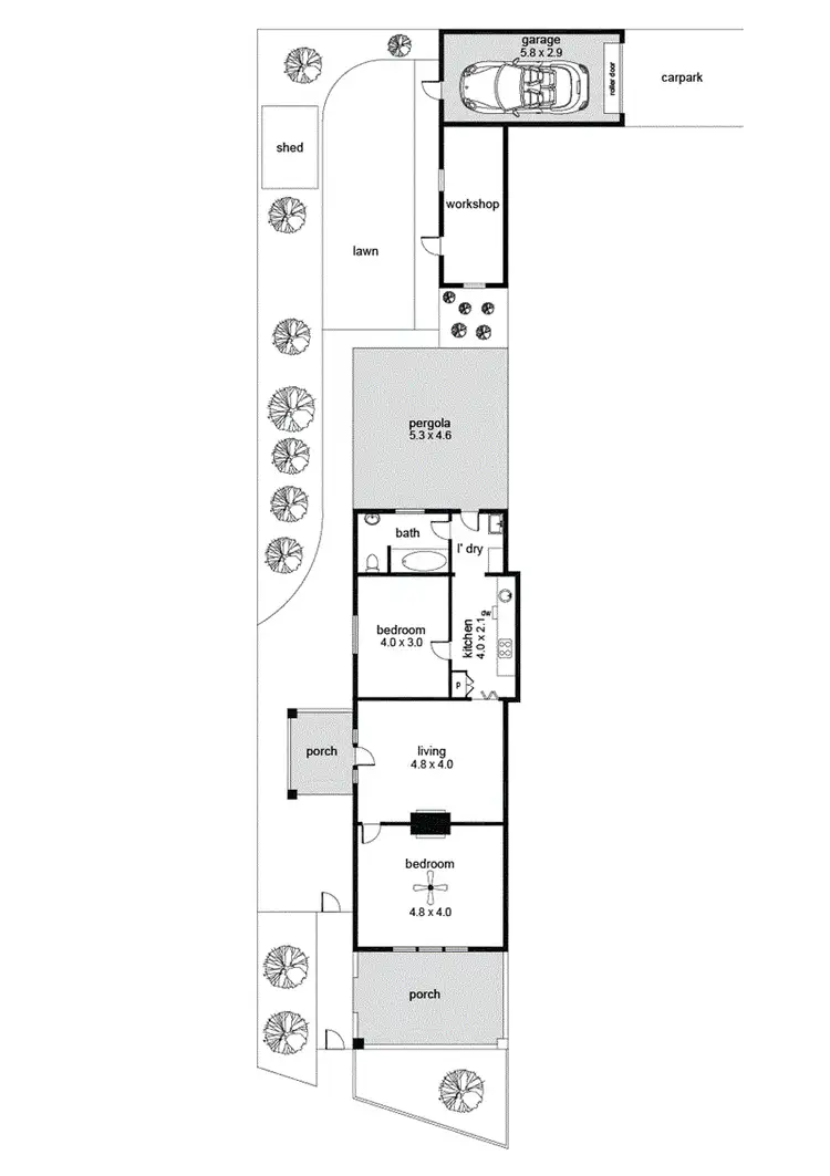 Floorplan of Homely unit listing, 2/1 Diagonal Road, Glenelg East SA 5045