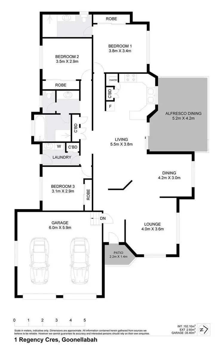 Floorplan of Homely house listing, 1 Regency Crescent, Goonellabah NSW 2480