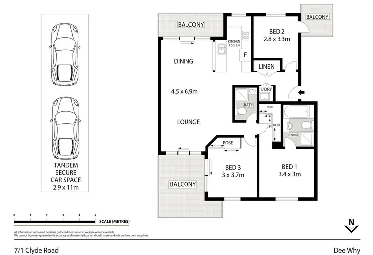 Floorplan of Homely unit listing, 7/1 Clyde Road, Dee Why NSW 2099