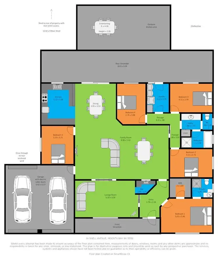 Floorplan of Homely house listing, 16 Snell Avenue, Port Hughes SA 5558