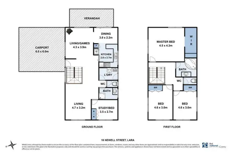 Floorplan of Homely house listing, 18 Newell Street, Lara VIC 3212