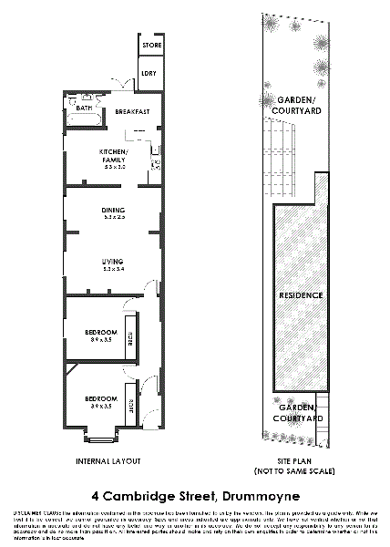 Floorplan of Homely semi-detached listing, 4 Cambridge Road, Drummoyne NSW 2047