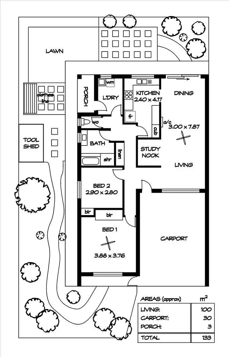 Floorplan of Homely unit listing, 6/83 O G Road, Klemzig SA 5087