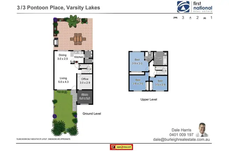 Floorplan of Homely townhouse listing, 3/3 Pontoon Place, Varsity Lakes QLD 4227