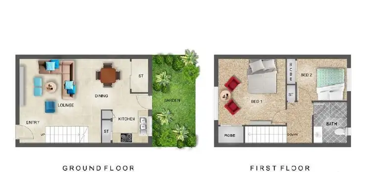 Floorplan of Homely townhouse listing, 23/111 Barbaralla Drive, Springwood QLD 4127