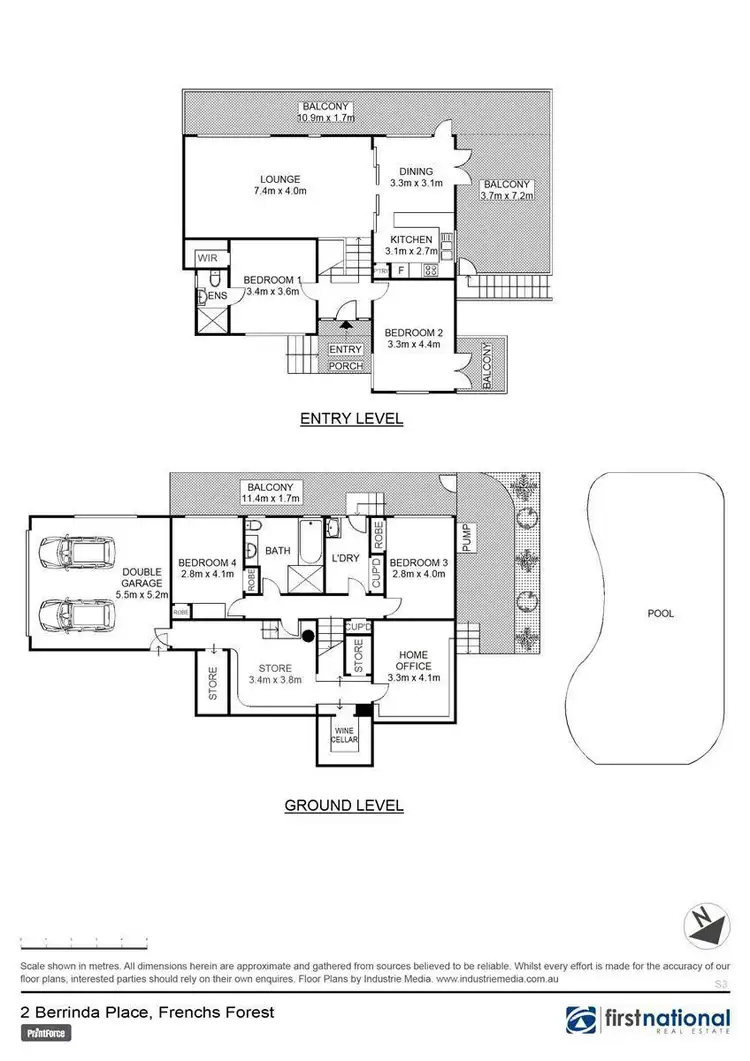 Floorplan of Homely house listing, 2 Berrinda Place, Frenchs Forest NSW 2086