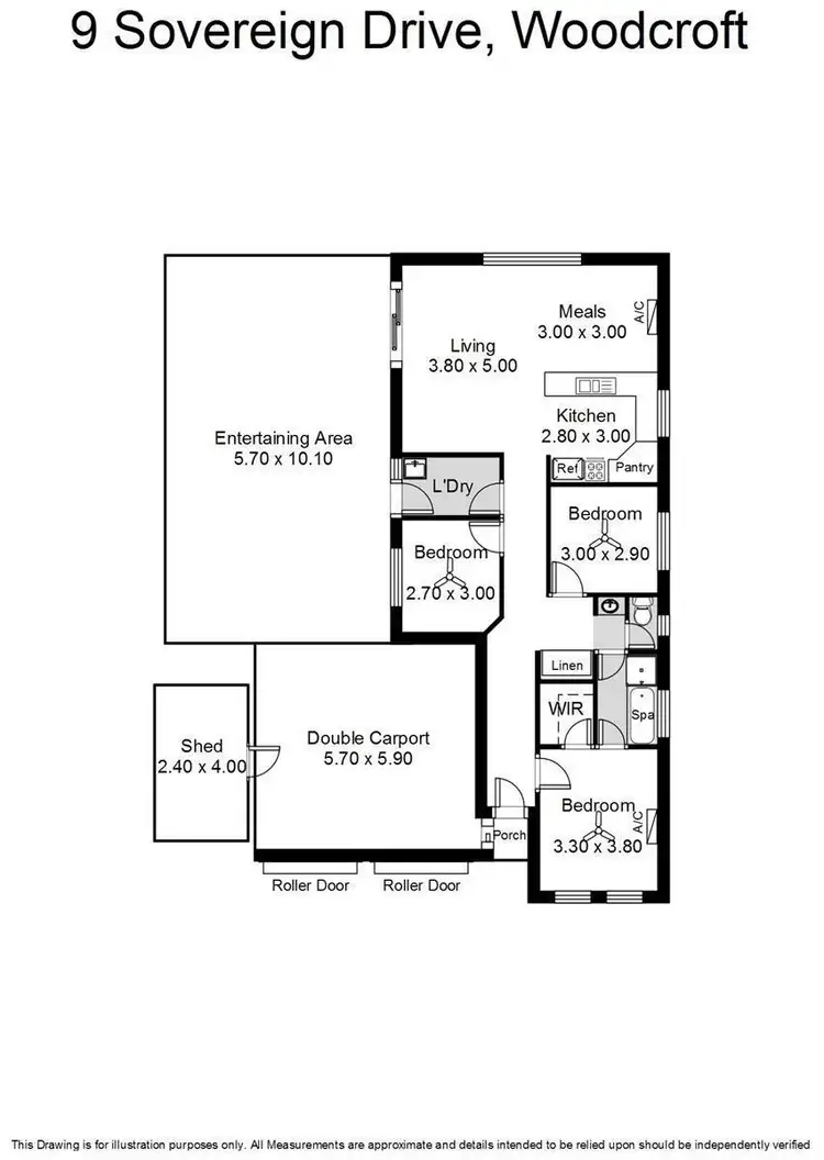 Floorplan of Homely house listing, 9 Sovereign Drive, Woodcroft SA 5162