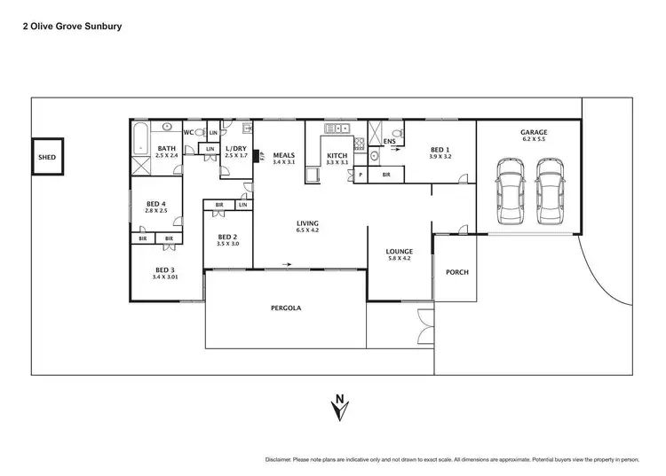 Floorplan of Homely house listing, 2 Olive Grove, Sunbury VIC 3429