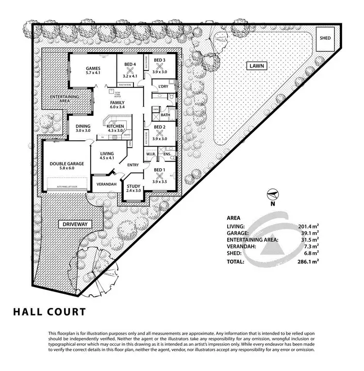 Floorplan of Homely house listing, 6 Hall Court, Littlehampton SA 5250
