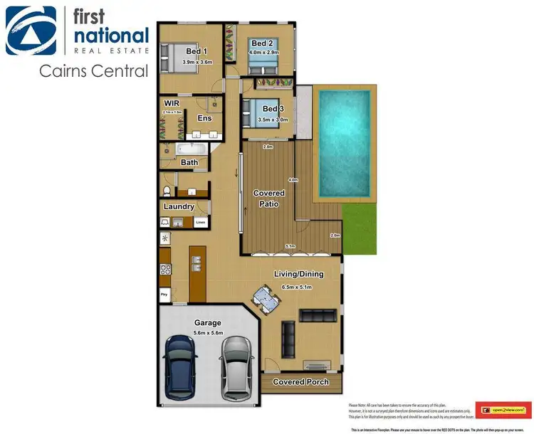 Floorplan of Homely semi-detached listing, 2/10 Michelia Street, Palm Cove QLD 4879