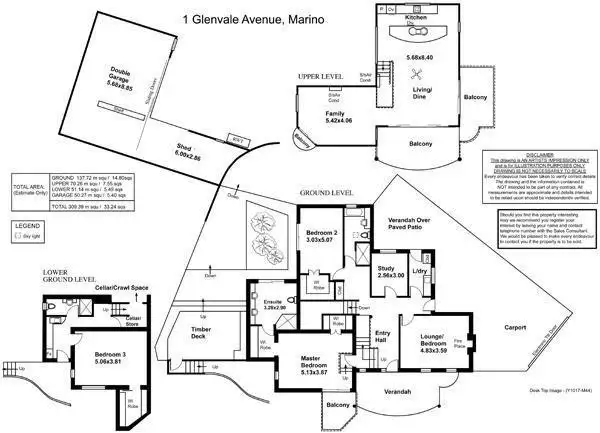Floorplan of Homely house listing, 1 Glenvale Avenue, Marino SA 5049