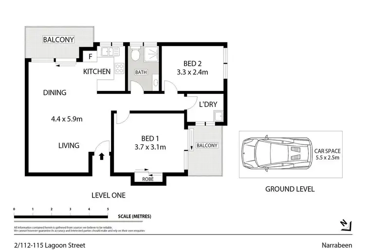 Floorplan of Homely unit listing, 2/113 Lagoon Street, Narrabeen NSW 2101