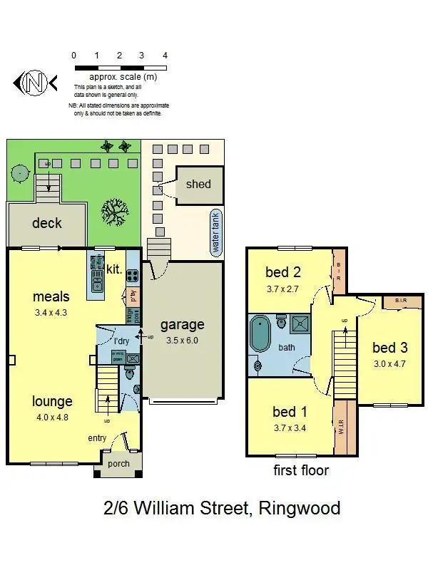 Floorplan of Homely townhouse listing, 2/6 William Street, Ringwood VIC 3134