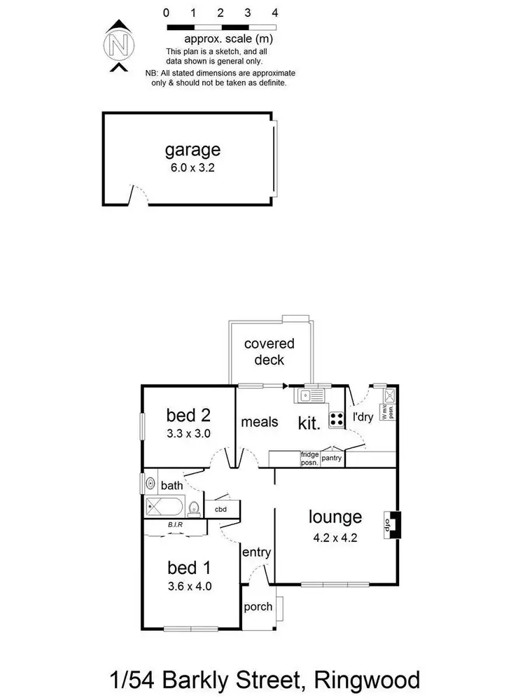 Floorplan of Homely unit listing, 1/54 Barkly Street, Ringwood VIC 3134